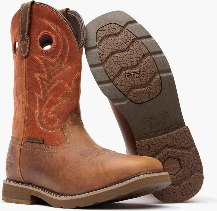 Georgia Boot Men's Core 37 Western 11" Waterproof Pull-On Work Boot - Image 2
