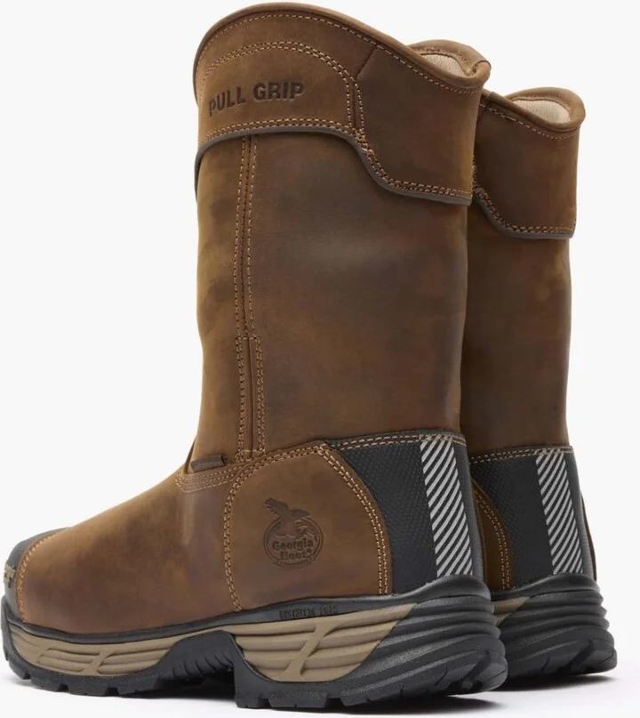 Georgia Boot Men's Durablend Edge 10" Waterproof Alloy Toe Pull On Work Boot - Image 4