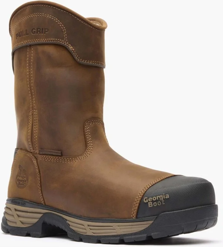 Georgia Boot Men's Durablend Edge 10" Waterproof Alloy Toe Pull On Work Boot