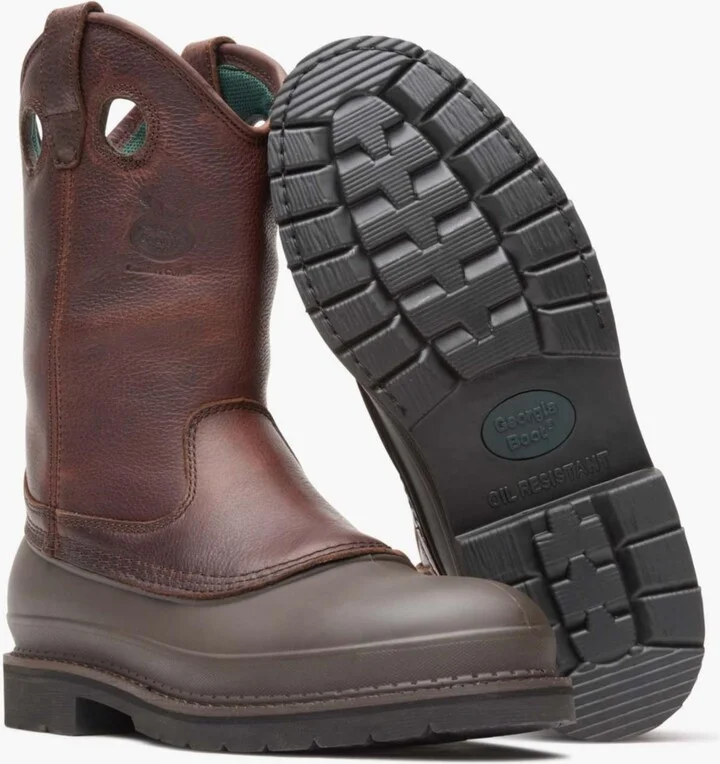 Georgia Boot Men's Muddog Steel Toe Wellington Work Boot - Image 2