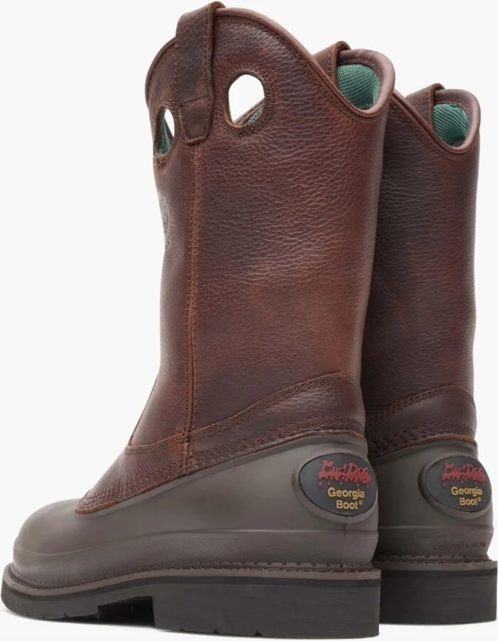 Georgia Boot Men's Muddog Steel Toe Wellington Work Boot - Image 4