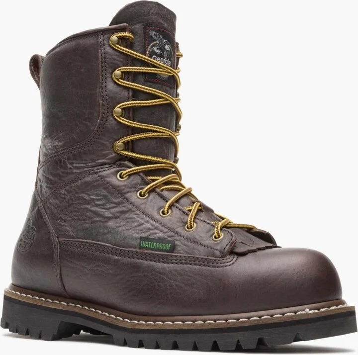 Georgia Boot Men's Steel Toe Waterproof Lace-To-Toe Work Boot