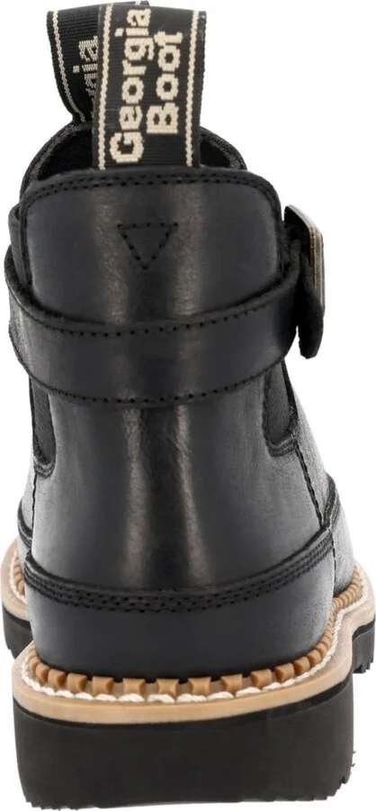 Georgia Boot Women's Black Buckle Chelsea Romeo - Image 4