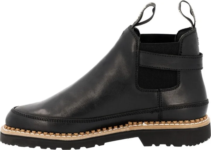 Georgia Boot Women's Black Buckle Chelsea Romeo - Image 5