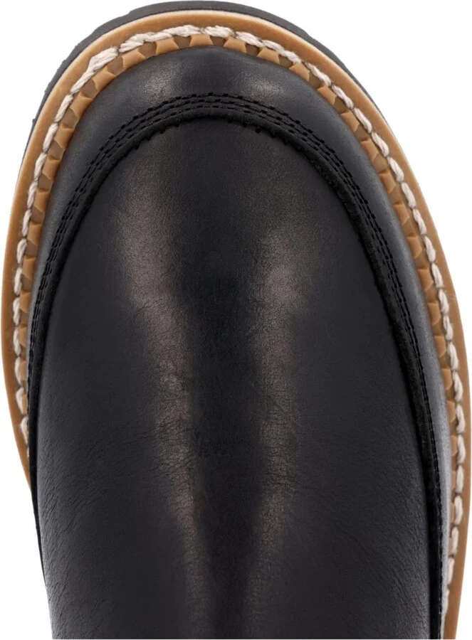 Georgia Boot Women's Black Buckle Chelsea Romeo - Image 6