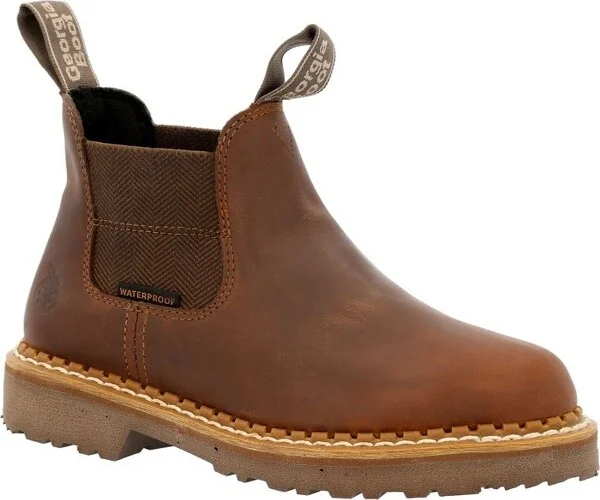 Georgia Giant Revamp Women's Brown Chelsea Boot, Size 11(Wide)