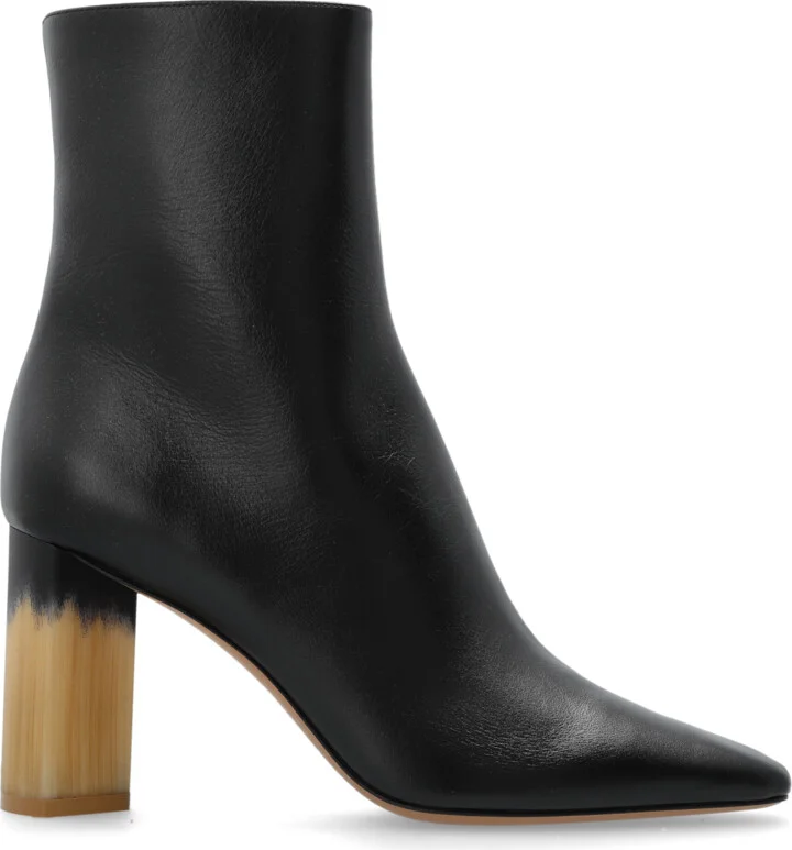 Georgia Heeled Ankle Boots, , - Black