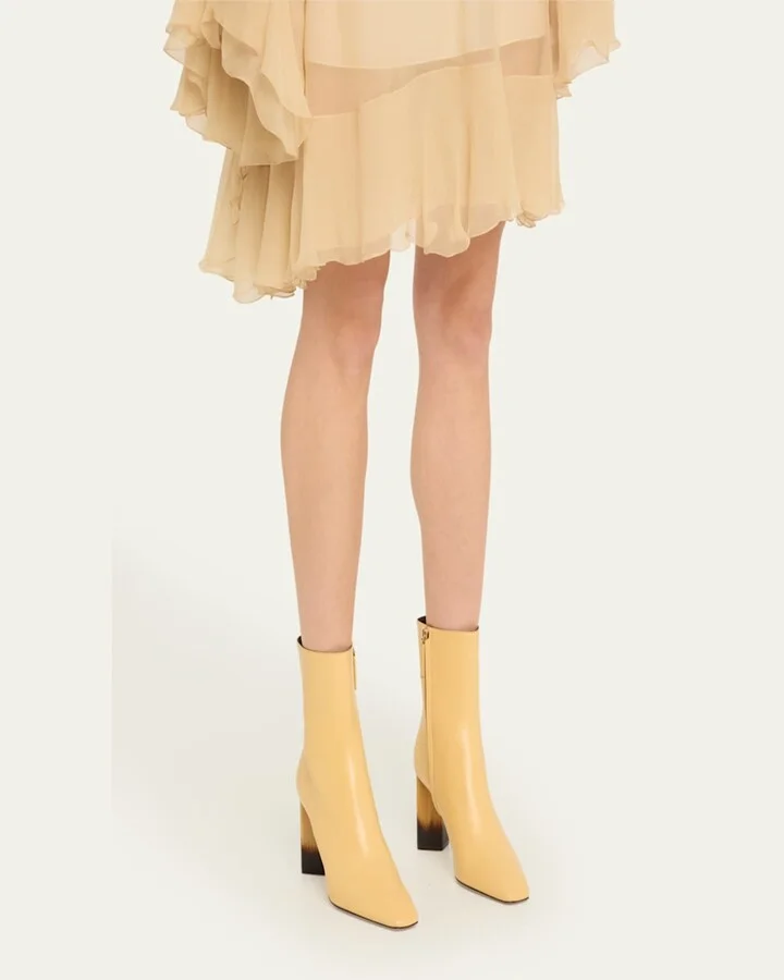 Georgia Leather Block-Heel Booties - Image 8