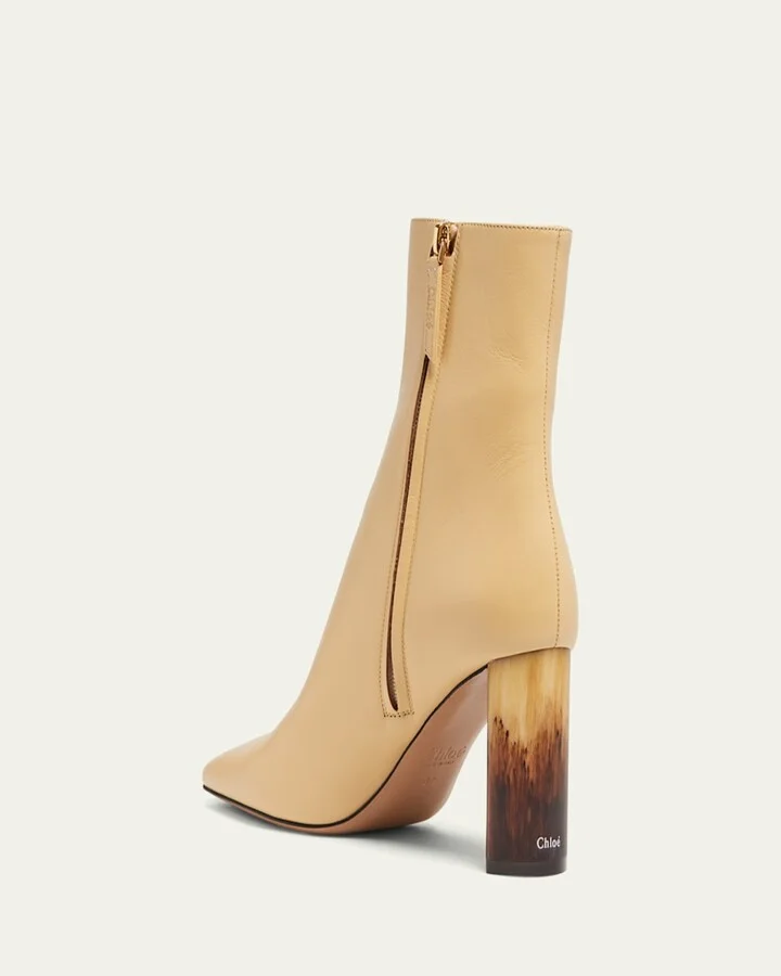 Georgia Leather Block-Heel Booties - Image 9