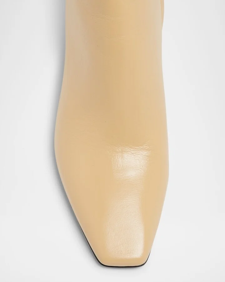 Georgia Leather Block-Heel Booties - Image 5