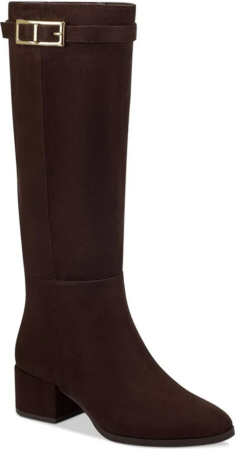 Georgiaa Womens Faux Suede Tall Knee-High Boots