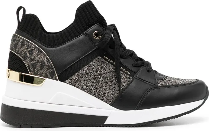 Georgie knitted wedge sneakers
