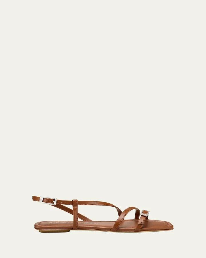 Georgie Leather Strappy Flat Sandals