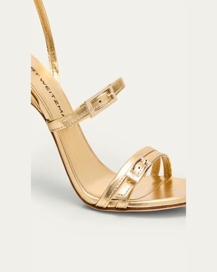 Georgie Metallic Buckles Strappy Sandals - Image 8