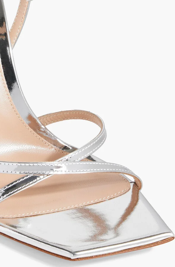 Georgina mirrored-leather sandals - Image 4