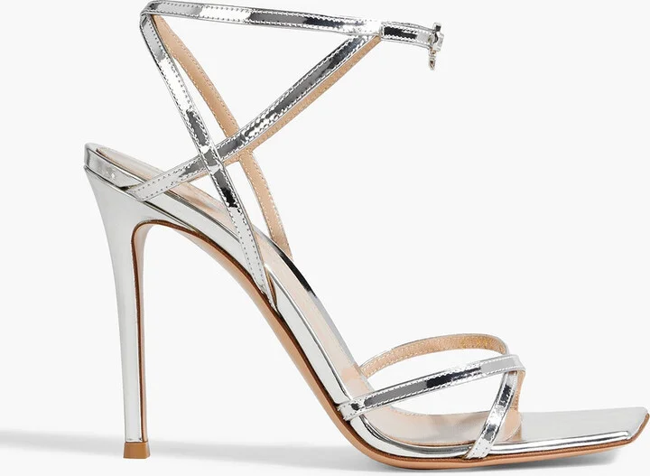 Georgina mirrored-leather sandals