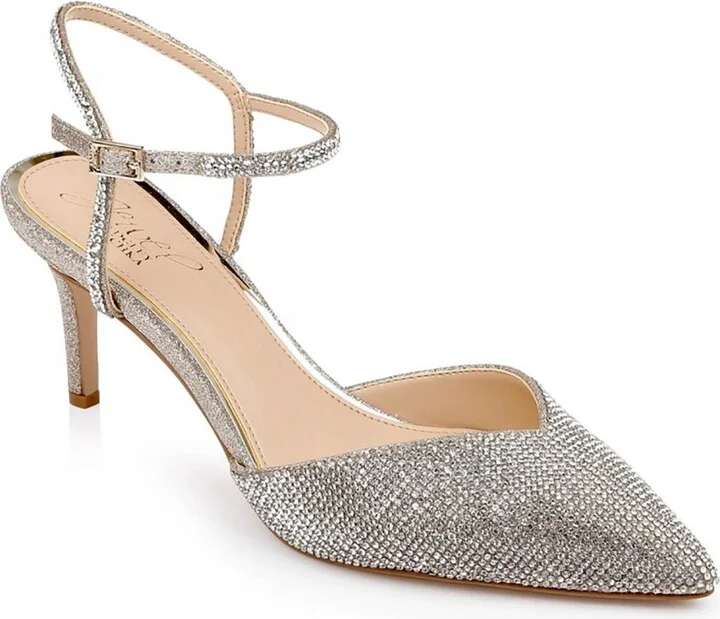 Georgina Womens Embellished Man Made Ankle Strap