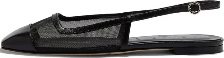 Geraldine mesh-panel slingback ballet flats