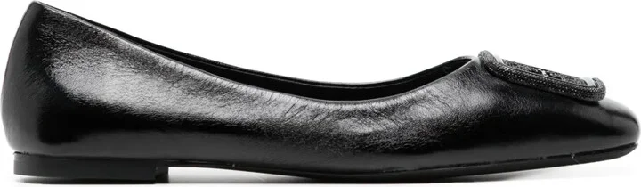 Gerogia Pavé leather ballerina shoes