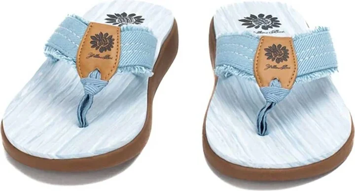 Gerri Blue Flip Flop In Light Blue Denim