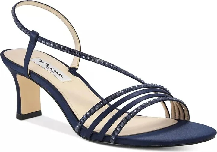 Gerri Mid Heel Sandals In Black