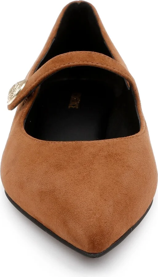 Gersende Mary Jane Pointed Toe Flat - Image 4