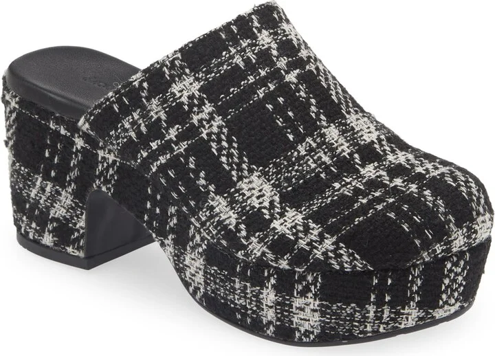 Black Plaid Tweed