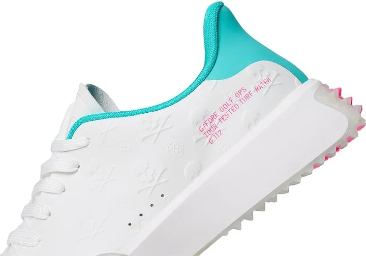 GFORE G.112 Embossed Skull and Tees Golf Shoes Men's Golf Shoes Snow/Siren : 9 M, Leather - Image 7