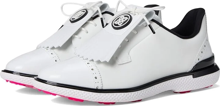 GFORE Gallivan2r Brogue Cap Toe Golf Shoess Women's Golf Shoes Snow/Onyx : 5 M, Synthetic