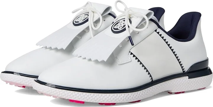 GFORE Gallivan2r Saddle Stripe Golf Shoes Women's Golf Shoes Snow/Twilight : 6 M, Synthetic
