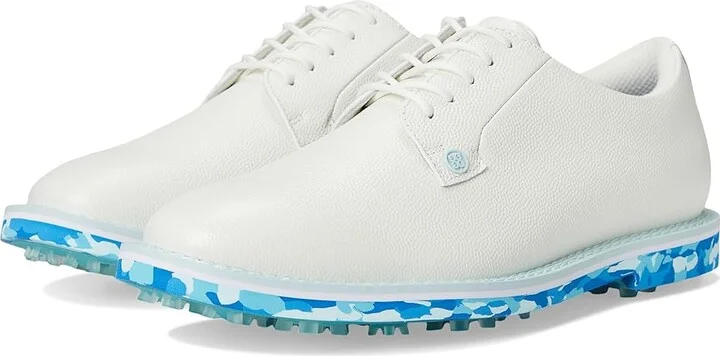 GFORE Gallivanter Camo Leather Golf Shoes Men's Golf Shoes Snow/Mosaic : 7.5 M, Leather/Rubber