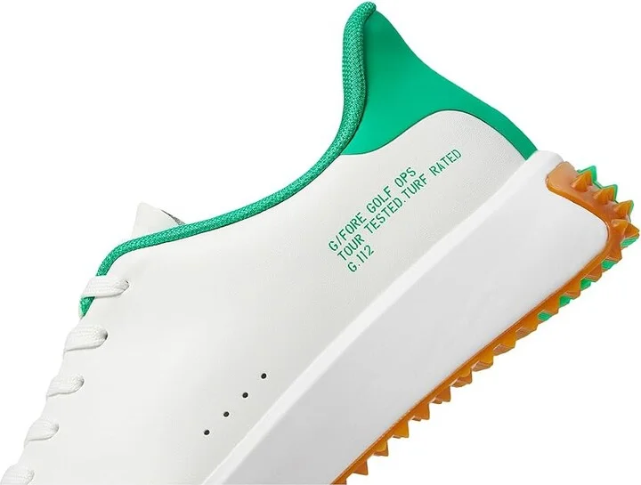 GFORE Men's G.112 P.U. Leather Golf Shoes Men's Shoes Snow/Toast : 7 M, Leather/Rubber - Image 4
