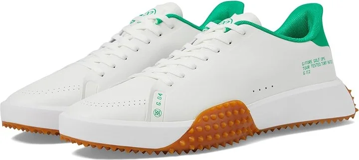 GFORE Men's G.112 P.U. Leather Golf Shoes Men's Shoes Snow/Toast : 7 M, Leather/Rubber