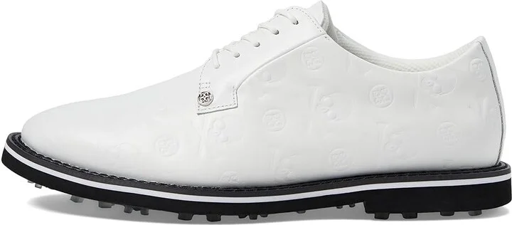 GFORE Men's Gallivanter Debossed Skull Ts Leather Golf Shoes Men's Shoes Snow/Onyx : 7 M - Image 5
