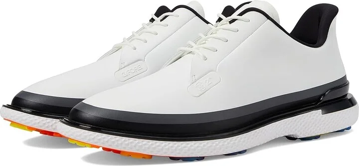 GFORE Men's Gallivanter T.P.U. Tuxedo Golf Shoes Men's Golf Shoes Snow/Onyx : 8 M, Synthetic