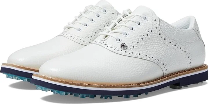 GFORE Men's Saddle Gallivanter Golf Shoes Men's Shoes Snow/Twilight : 7 M, Leather