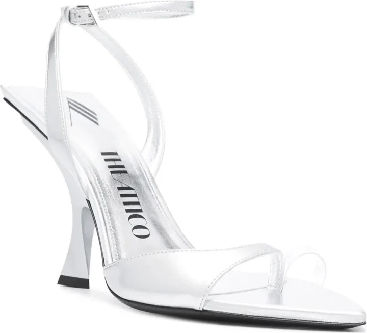 GG 95mm metallic leather sandals - Image 2