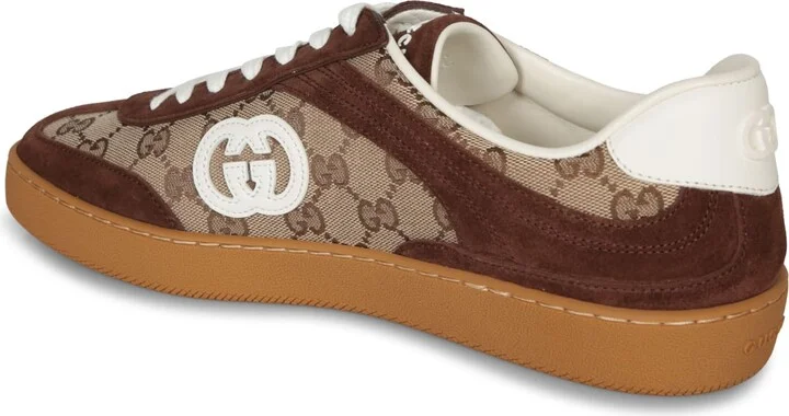 Gg Brown-white Suede Sneakers - Image 3