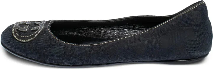 GG canvas ballet flats