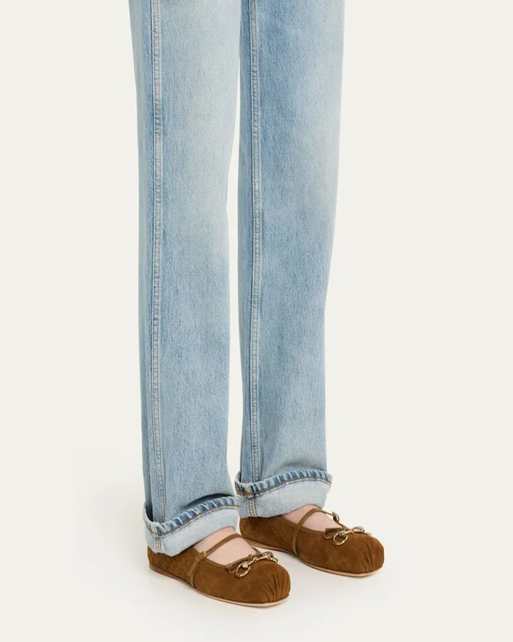 GG Canvas Horsebit Ballerina Flats - Image 7