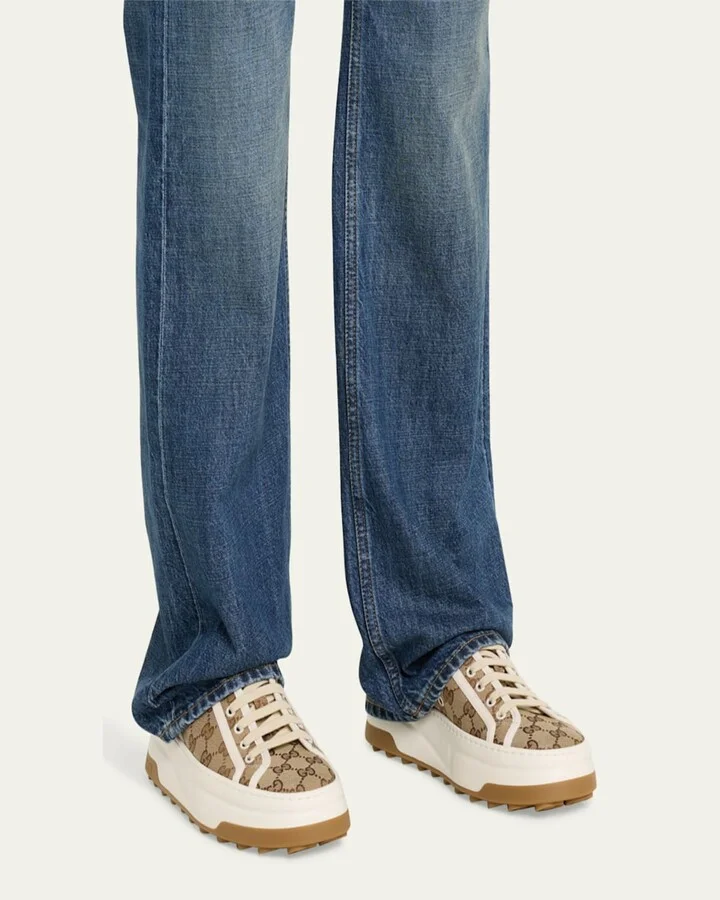 GG Canvas Low-Top Platform Sneakers - Image 4