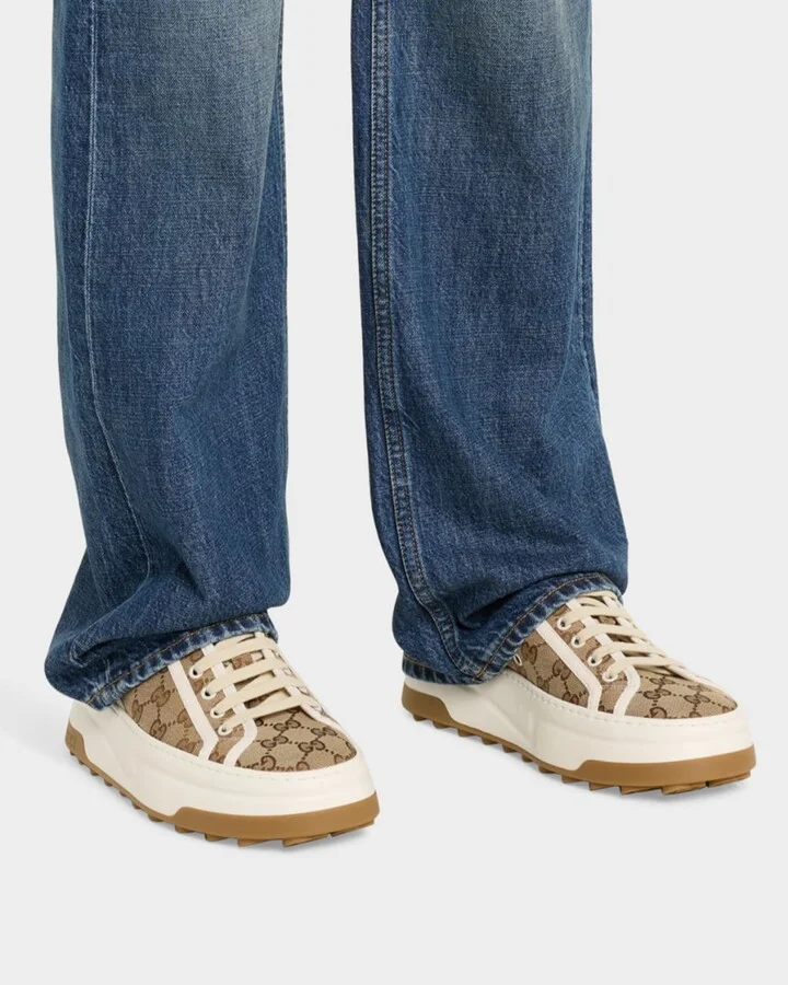 GG Canvas Low-Top Platform Sneakers - Image 4