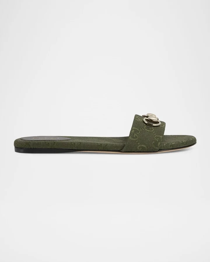 GG Canvas Siaga Slide Sandals
