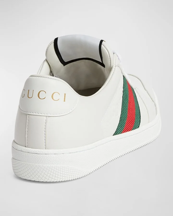 GG Embossed Leather Low-Top Sneakers - Image 10