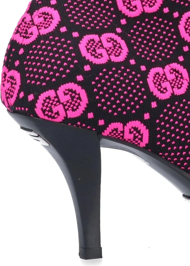 'gg' Knitted Ankle Boots - Image 4