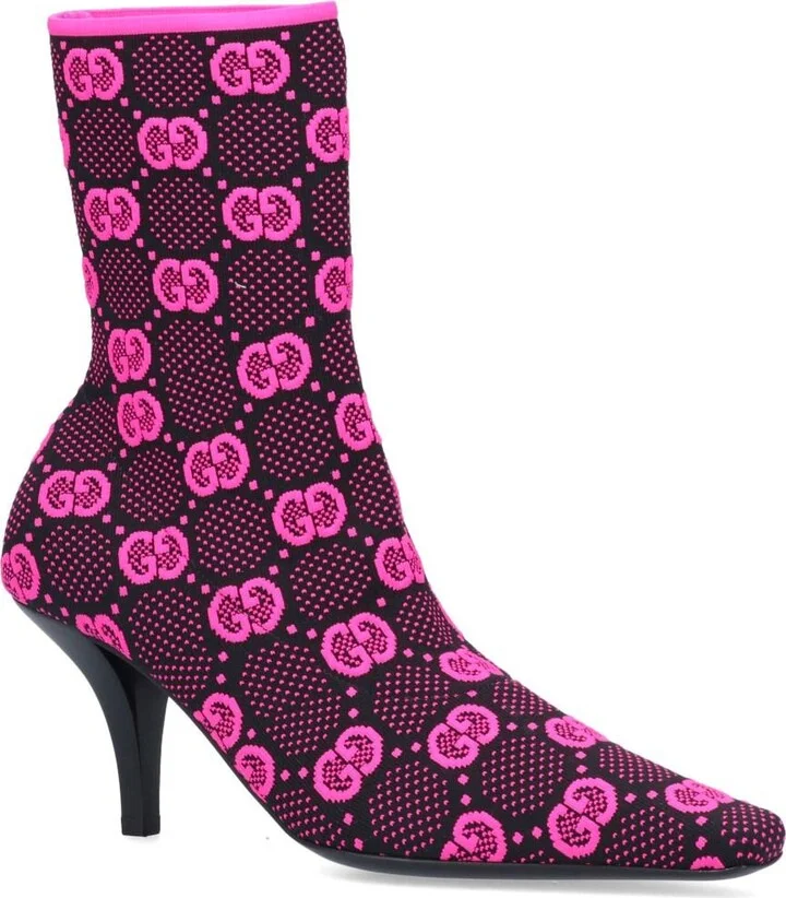 'gg' Knitted Ankle Boots