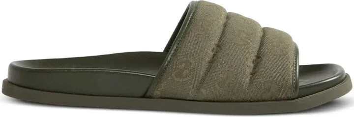GG monogram quilted slides