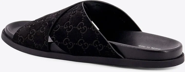 GG Motif Suede Slides - Image 2