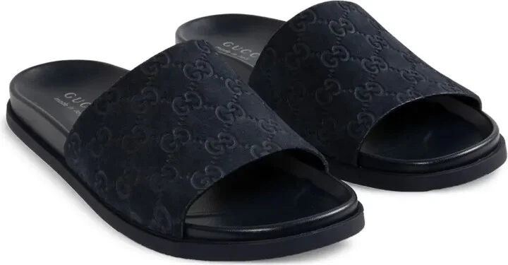 GG-pattern suede sandals - Image 2