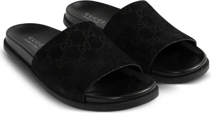 GG-pattern suede sandals - Image 2
